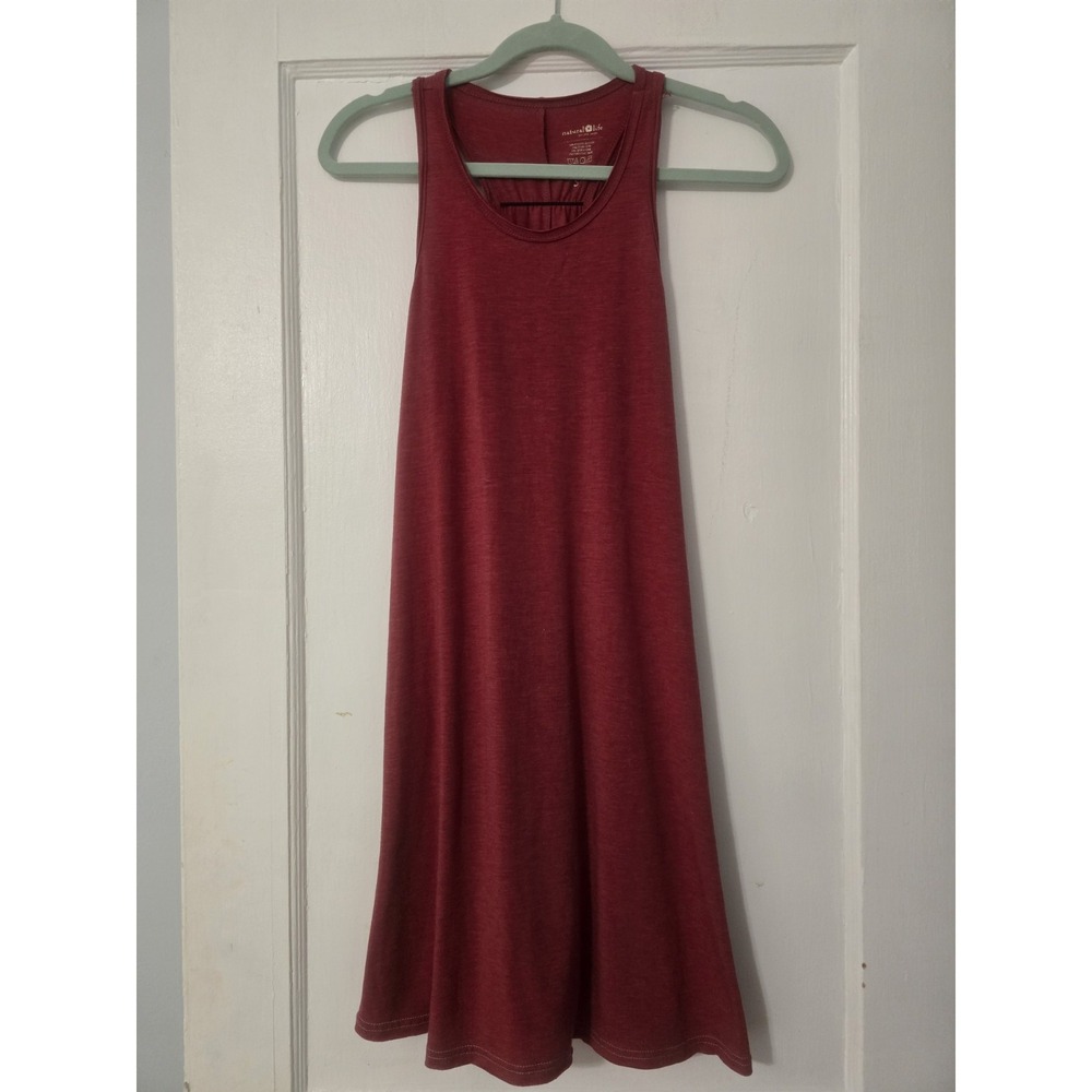 Natural Life Womens Racerback Tank Dress S Beach Travel Comfort Boho Casual